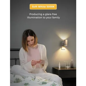 L LOHAS LED Night Light Plug in, Night Lights Plug into Wall, Light Sensor, 0-100LM, Soft White 3000K, Dimmable Night Light, Modern Night Light for Hallway Bedroom Stairway, 2 Pack