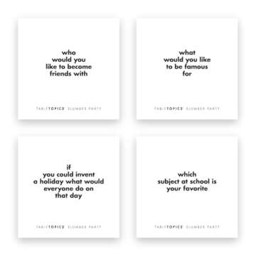 TableTopics Slumber Party Cards - Fun for Sleepovers