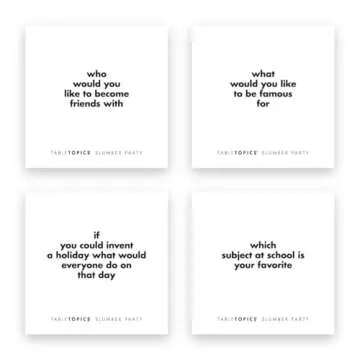 TableTopics Slumber Party Cards - Fun for Sleepovers