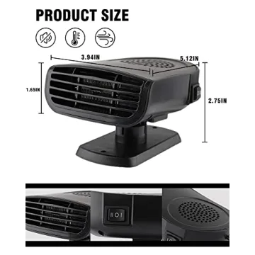 12V Portable Car Heater Defroster Cooler for All Vehicles