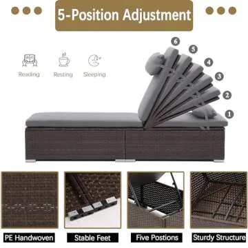 iArtHand Chaise Lounge Set for Outdoor Comfort and Style