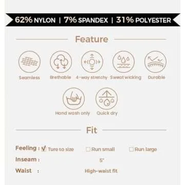 Aoxjox Vital Seamless Workout Biker Shorts for Women Tummy Control High Waisted Exercise Booty Running Short 5" (Vital New Black Marl, Small)