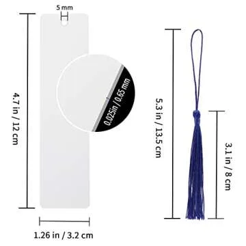 50 High-Quality Blank Sublimation Bookmarks for Crafting