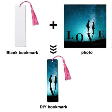 50 High-Quality Blank Sublimation Bookmarks for Crafting