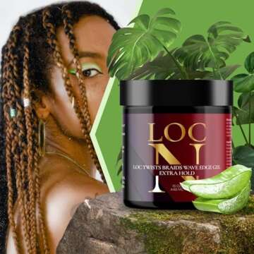 LOC N GEL LOC Twists Braids Wave Edge Gel 16 OZ. -Extra Hold-