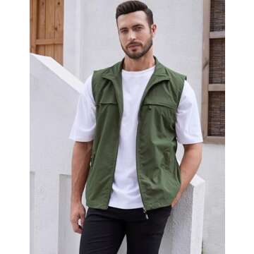 Gihuo Men's Lightweight Outdoor Vest – Versatile and Stylish