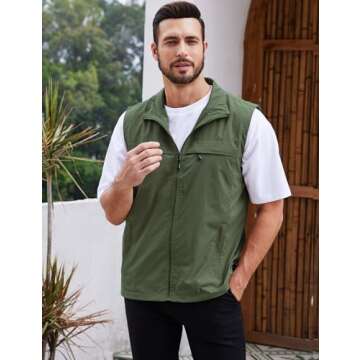 Gihuo Men's Lightweight Outdoor Vest – Versatile and Stylish
