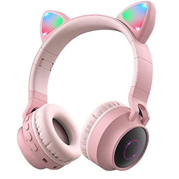 Aresrora Wireless Bluetooth Kids Headphones - Safe Volume Limiting & LED Lights