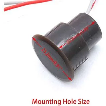 bnafes RC-36 Magnetic Door Swith NC+NO Recessed Security Window Door Contact Sensor Alarm Magnetic Reed Switch 3 Sets