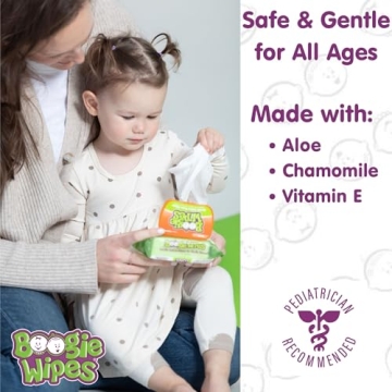 Boogie Saline Nose Wipes for Babies & Kids - Gentle & Soothing