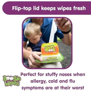 Boogie Saline Nose Wipes for Babies & Kids - Gentle & Soothing