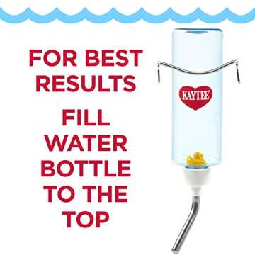 Kaytee Clear View Water Bottle for Pet Guinea Pigs, Rats and Chinchillas, 16 oz