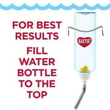 Kaytee Clear View Water Bottle for Pet Guinea Pigs, Rats and Chinchillas, 16 oz