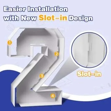 ZPISF Graduation Decorations Class of 2024, 2.3FT Large PRE-CUT 2024 Marquee Numbers Kit with Graduation Cap for Preschool High School College Prom Party Decor (2.3FT 2024+Cap, White)