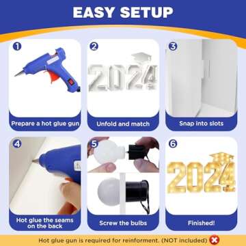 ZPISF Graduation Decorations Class of 2024, 2.3FT Large PRE-CUT 2024 Marquee Numbers Kit with Graduation Cap for Preschool High School College Prom Party Decor (2.3FT 2024+Cap, White)