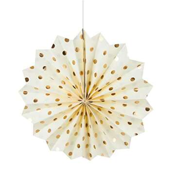 SUNBEAUTY Pack of 7 Paper Fans Decorations Kit Wedding Bridal Shower Baby Shower Birthday Decoration Hanging Paper Honeycomb Decoration, Cream Mint Green Rose Pink