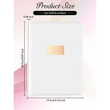 Kalolary 160 Slots Nail Sticker Storage Book Nail Art Sticker Collecting Book Empty Display Nail Sticker Organizer Book Nail Collection Album for Women Girls(2 Books)