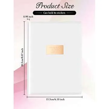 Kalolary 160 Slots Nail Sticker Storage Book Nail Art Sticker Collecting Book Empty Display Nail Sticker Organizer Book Nail Collection Album for Women Girls(2 Books)