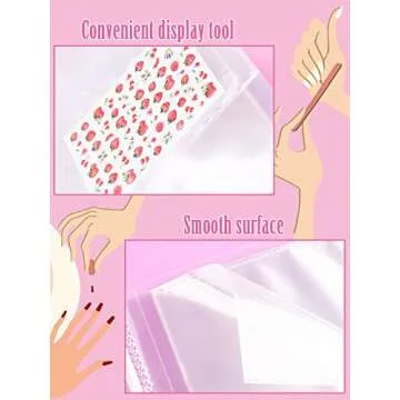 Kalolary 160 Slots Nail Sticker Storage Book Nail Art Sticker Collecting Book Empty Display Nail Sticker Organizer Book Nail Collection Album for Women Girls(2 Books)
