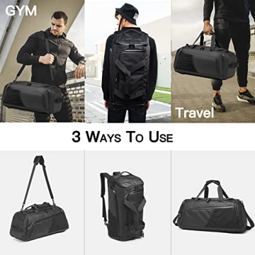 Waterproof Gym Duffle Bag with Shoe Compartment