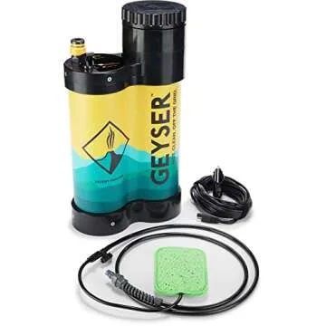 Geyser System Portable Shower & Cleaning Kit Used with Camping Stove for Camping, Overlanding, & Outdoor Recreation - Standard (No Heater)
