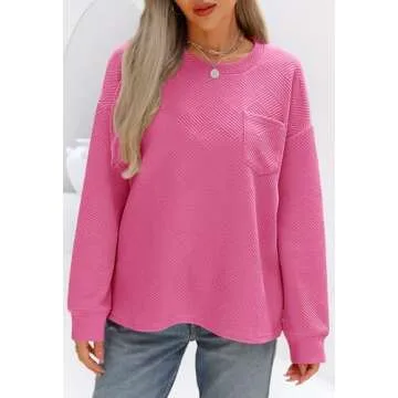 Stylish MEROKEETY Oversized Long Sleeve Sweatshirt
