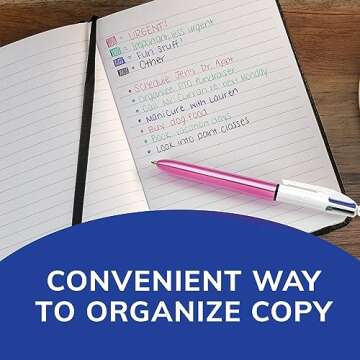 BIC 4-Color Shine Retractable Ball Pens, Fun Pink Metallic Barrel, Medium Point (1.0mm), 3-Count Pack, Retractable Ball Pen With Long-Lasting Ink