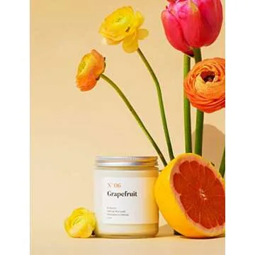 Mia's Co Grapefruit Scented Candle for Stress Relief