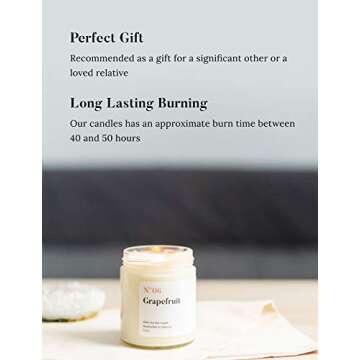 Mia's Co Grapefruit Scented Candle for Stress Relief
