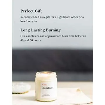 Mia's Co Grapefruit Scented Candle for Stress Relief