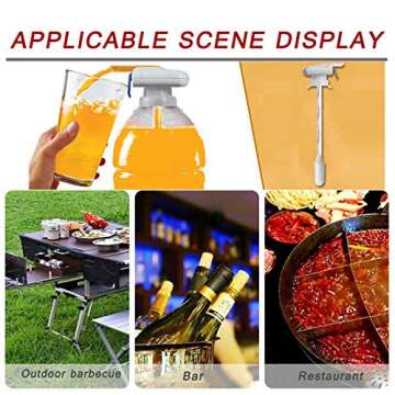 2 Pack Milk Dispenser for Fridge Gallon,Automatic Drink Dispenser,Drink Dispenser,Electric Tap,One-H...