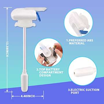 2 Pack Milk Dispenser for Fridge Gallon,Automatic Drink Dispenser,Drink Dispenser,Electric Tap,One-Handed Operation,Can Prevent Milk and Beer From Overflowing,Suitable for Outdoor and Home Kitchens