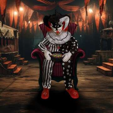 Haunted Hill Hartley The Sitting Scare Clown for Halloween