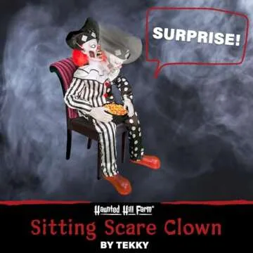 Haunted Hill Hartley The Sitting Scare Clown for Halloween