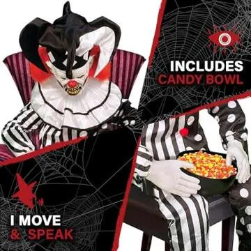 Haunted Hill Hartley The Sitting Scare Clown for Halloween