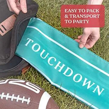 Football Tablecloth for Parties 20x120 Inch Green White