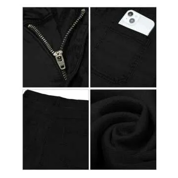 luvamia Wide Leg Jeans for Women Trendy High Waisted Flare Jeans Cropped Denim Pants Stretchy Baggy With Patch Pockets High Waisted Stretch Jeans for Women Black Wide Leg Jeans for Women Size 4 Size 6