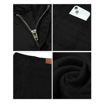 luvamia Wide Leg Jeans for Women Trendy High Waisted Flare Jeans Cropped Denim Pants Stretchy Baggy With Patch Pockets High Waisted Stretch Jeans for Women Black Wide Leg Jeans for Women Size 4 Size 6