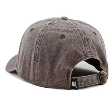 The Hat Depot 100% Cotton Pigment Dyed Low Profile Dad Hat Six Panel Cap (1. Brown)