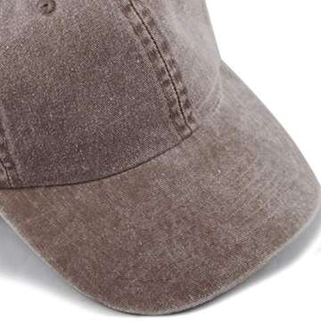 The Hat Depot 100% Cotton Pigment Dyed Low Profile Dad Hat Six Panel Cap (1. Brown)