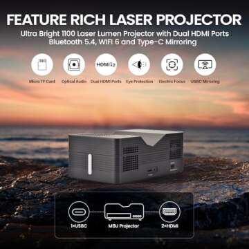 AAXA M8 UST Ultra Short Throw Projector with 4K
