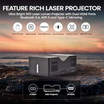 AAXA M8 UST Ultra Short Throw Projector with 4K