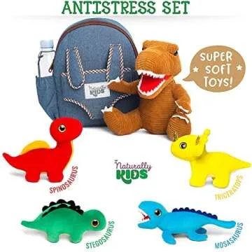 Toddler Dinosaur Backpack w Plush Dinosaur Toys for Kids 2-5, Gifts for 2-5 Year Old Boys, Girls