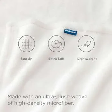 Bedsure White Fleece Throw Blanket - 300GSM Blankets for Couch, Sofa, Bed, Soft Lightweight Plush Cozy Throws for Toddlers, 50x60 inches