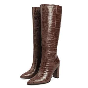 Stylish Modatope Brown Knee High Boots for Women