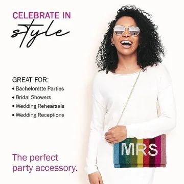 Pretty Robes MRS Rainbow Bride Clutch for Special Occasions