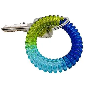 Versatile 12 Pcs MYYZMY Wrist Coil Keychain Set