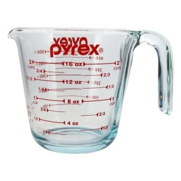 Durable Pyrex 2-Cup Glass Measuring Cup for Every Kitchen