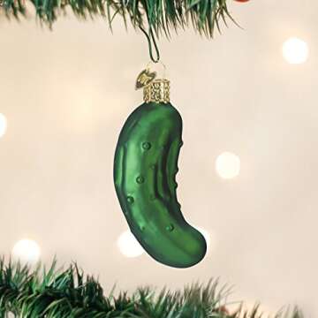 Old World Christmas Ornaments: Pickle Glass Blown Ornaments for Christmas Tree