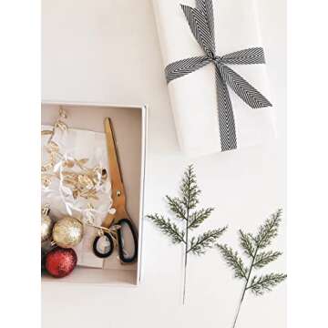 Laelfe 30Pcs Artificial Cedar Sprigs for Christmas Decor